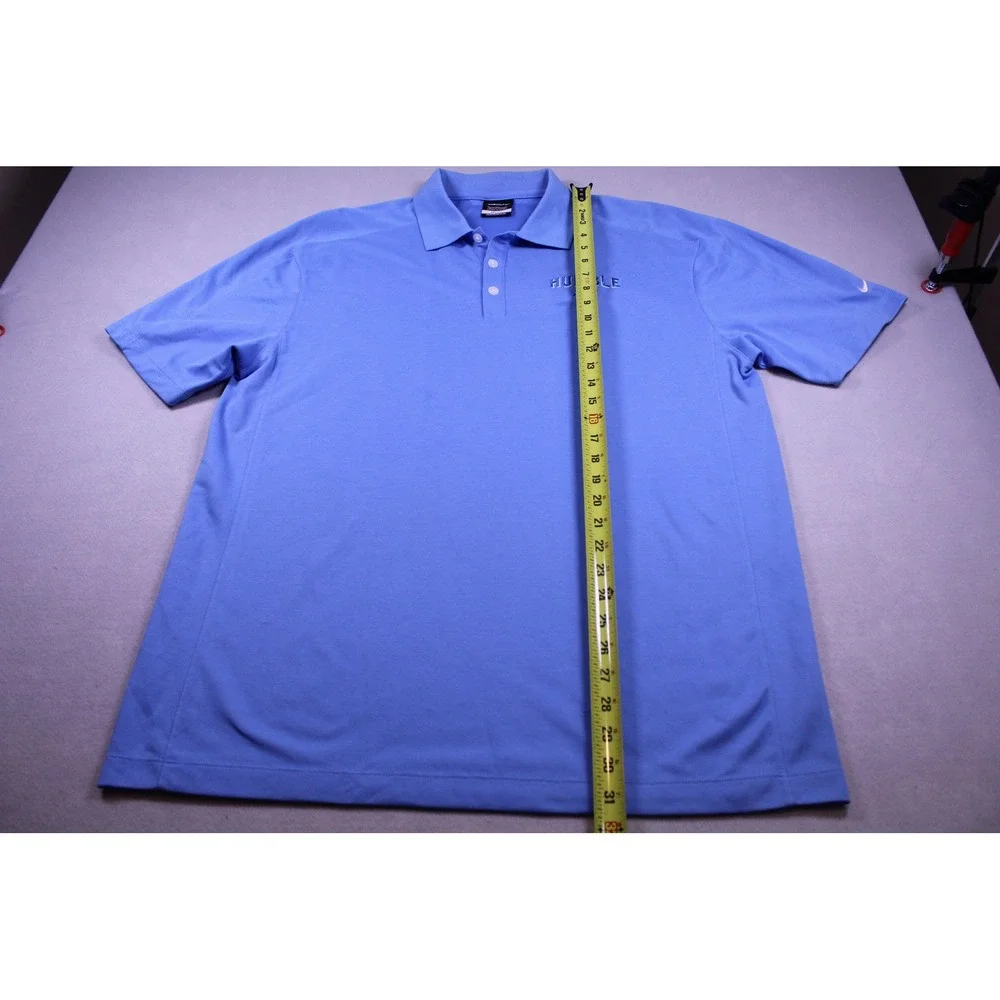 Nike Golf Mens XL Dri-FIT Polo Shirt Blue Humble Pie Short Sleeve Sportswear